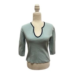 Von Saken Womens Vintage 80s/90s Blue Sweater